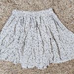 Brandy Melville  White Blue Floral  Skirt 15” Long Flowy Light Photo 1