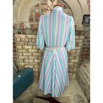 shirt dress striped pastel blue pink white matching belt Photo 4
