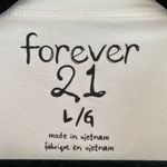 Forever 21  White & Black Rhinestone Heart Cropped Short Sleeve Tee Size Large Photo 5