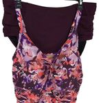L.L. Bean Womens Floral Tankini Top and Bikini‎ Bottom Set Purple Size 18W Photo 0