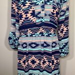 Justify Aztec Patterned Knee Length Dress Size Large Photo 0
