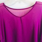 Pom Pom Tassel Hem Gauze Cover up Purple Size XL Photo 5