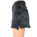 Abercrombie & Fitch Black High Waist Raw Hem Mom Denim Jean Shorts Size 30 Photo 1