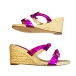 Alexandre Birman  Clarita Espadrille Wedge Slide Sandals hot pink natural Sz 40 Photo 3