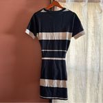 All Saints Chan Cream & Black Stripe Cotton Sweatshirt Mini Dress Tie Waist‎ S Photo 5