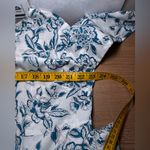 J Jill Pure‎ Jill Organic Cotton Saffron Midi Dress Long Sleeve Blue White Size L Photo 10