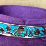 Charriol Forever Steel Ocean Blue Silver Bangle with Turquoise Accents Photo 0