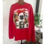 Fifth Sun  Christmas Animals Sweatshirt w/ Bells Red Holiday Pet‎ Graphic XL Photo 1