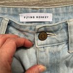 Flying Monkey Blue Light Wash Distressed Ankle Raw Hem Denim Jeans Size 27 Trend Photo 2