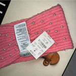J.Crew Factory Pink Pearl Embellished Knit Headband New Photo 3