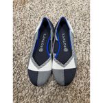 Rothy's Womens The Flats Round Toe Plaid Ballet Shoes Sz 8.5 Black White Career Photo 2