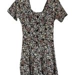 Vintage 80s Energie Bi Currants Floral Button Front Romper Size Small Black Photo 0