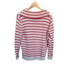 Talbots Women's Petite Striped V-Neck Hoodie Sweater Size M Photo 1