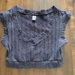 BDG  Urban Outfitters Top Ribbed Gray Cropped Women’s Medium Photo 0