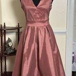 Iris Rose Pink Pleated Cocktail Dress Photo 0