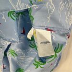 Lands' End  Blue Tropical Sailing Print Sleeveless Button-Up Shirt Women Size 10 Photo 3