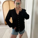 Faherty  Willa Black Long Sleeve Peasant Top Photo 2