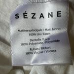 Sézane Sezane Womens Size Small Linen Tie Accent Lace Sleeve White Boho Cottagecore Photo 7