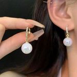 Pearl Earrings New fashion temperament earrings Gold Photo 1