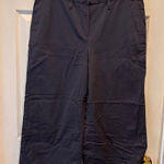 NWT LOFT Outlet Women's Gray Wide Leg Cropped Pants Size 14 Minimalist Neutral Photo 0