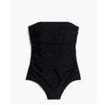 J.Crew NWT  Strapless One-piece Swimsuit Bathing Suit in Black Sz S AO438 Photo 2