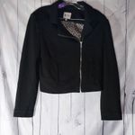 Jules & Leopold Jules & Lepold Black Cropped Asymetrical Full Zip Jacket Photo 0