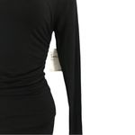 Good American Ruched Bodycon black Dress Size 0/ XS NWT Reg $119. Photo 6