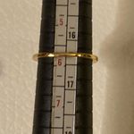 None Vintage Gold Tone Statement Ring Blue Crystal Gem Size 7 Photo 7