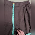 Grizas Linen Wide Leg Pocket Cuff Pants Women's Large Light Brown Photo 6