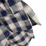Grayson Blue Beige Plaid Cotton Long Sleeve Button Down Hero Shirt Women Size XS Photo 2