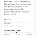 H&M NWT Faux Leather Effect Biker Dress in Black | Size 6 Photo 5