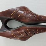 Nurture Lafayette Leather Mules Brown Slip On Shoes Sz 6.5 Kitten Heel Photo 2