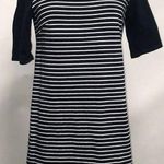 Gap Womens Dress Size Small Navy Blue White Striped Short Sleeve Fall Cotton Photo 0