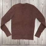 Ralph Lauren Lauren  Ribbed Knit V Neck Y2K Sweater Chocolate Brown Size Large Photo 2