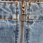 Altar'd State NEW Altar’d State Medium Wash Denim Zip Front Mini Skirt Size Large Photo 3