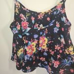Ambiance Apparel Boho Butterfly and Floral print spaghetti strap top. EUC. Photo 4