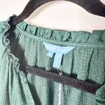 Draper James ‎ XL Martina Midi Dress Hammered Satin Emerald Green Photo 3