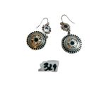 BOGO style blue and pink floral dangle silver earrings Silver Photo 2