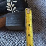 Agave Sky Black Leather Pointed Toe Embroidered Western Boots Size 5 Cowboy Heel Photo 7