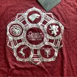 Game of Thrones RARE Crew Neck Graphic TShirt Cherry Burgundy Women’s Size M NWT Red Size M Photo 1
