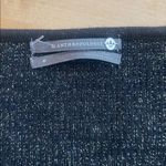 Anthropologie A by Black and Gold Metallic Sweetheart Neck Ribbed Sweater Photo 4