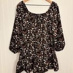 Lila Rose Lily Rose Women’s Black Floral Long Sleeve Cinch Front Baby Doll Dress Size XS Photo 1