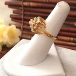 Cocktail Ring Sparkle Galore Size 6 Gold Photo 4