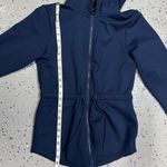 Athletic Works Zip Up Hooded Sweatshirt Pockets Drawsting Collar Navy Womens XS Photo 11