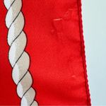 Vintage Large Square Teddy Bear Scarf Red White Blue Made In Italy 34.5” X 34.5” Photo 6