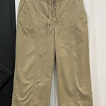 Gap  Women’s Hi Rise Lace Up Wide Leg Khaki Pants Size 10 Photo 0