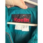Vintage Kaelin Teal Tribal size 12 windbreaker jacket Blue Photo 1