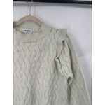 FRNCH Paris Ruffle Sweater Women Medium Ivory Coquette Preppy Whimsical Feminine Photo 5