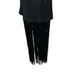 Show Me Your Mumu NEW NWOT  Jasmine Fringe Halter Maxi Dress Black Luxe Satin Photo 10
