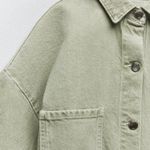 ZARA romper jumpsuit denim jeans olive green Photo 6